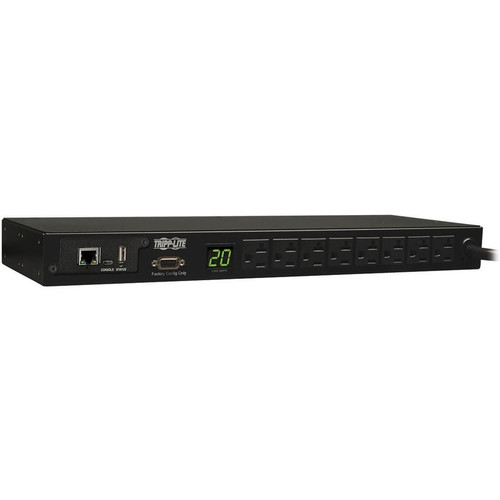 Tripp Lite PDUMNH20 PDU Monitored 120V 20A 8 Outlet - 16 x NEMA 5-15/20R - 1U Horizontal Rackmount (Fleet Network)