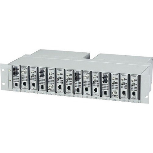 Black Box FlexPoint 14-Slot Power Chassis Single Power Supply - 1 x Number of Power Supplies Supported - Rack-mountable Wall Mount LMC200