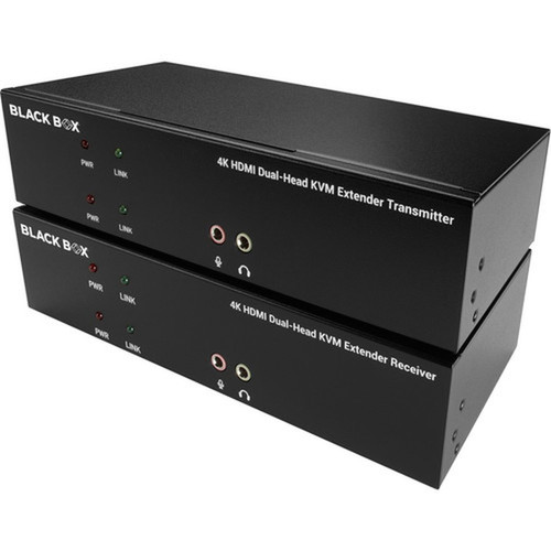 Black Box KVX Series Dual-Head HDMI KVM Fiber Extenders KVXLCHF-200 - 1 Computers - 1 Local Users - 9842520 ft 30000000 mm - KVXLCHF-200