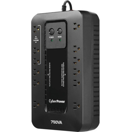 CyberPower UPS Systems EC750GTAA TAA Compliant UPS -  Capacity 750 VA  450 W - 120 VAC NEMA 5-15P Compact 12 Outlets Personal EC750GTAA