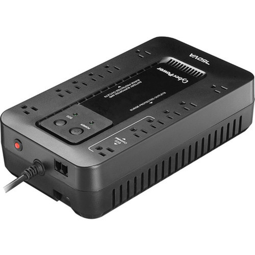 CyberPower UPS Systems EC750GTAA TAA Compliant UPS -  Capacity 750 VA  450 W - 120 VAC NEMA 5-15P Compact 12 Outlets Personal EC750GTAA