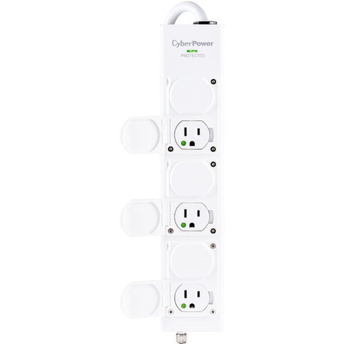 CyberPower MPV615S 6-Outlet Surge SuppressorProtector - NEMA 5-15P-HG - 6 x NEMA 5-15R-HG - 1560 J - 120 V AC Input - 45 kA - 15 ft - MPV615S