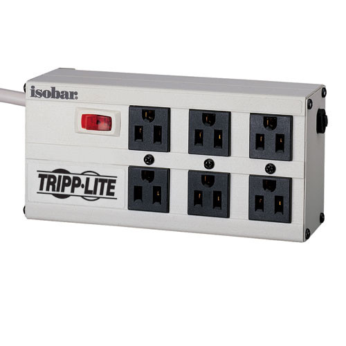 Tripp Lite Isobar IBAR6-6D 6-Outlets Surge Suppressor - 6 x NEMA 5-15R - 2350 J - 120 V AC Input - 120 V AC Output - Cable (Fleet Network)