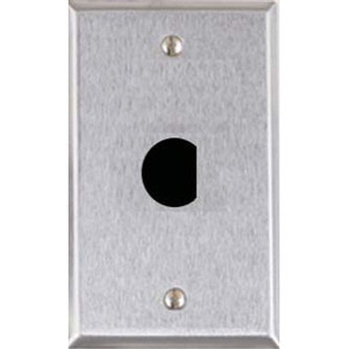 Alarm Controls RP-20 Single Gang Faceplate - 1 x Sockets - 1-gang - Stainless Steel RP-20