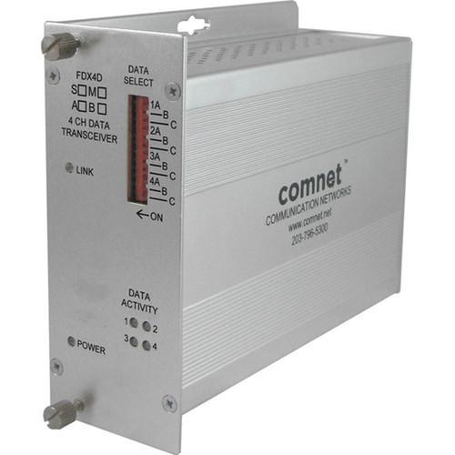 Comnet Data Transceiver 13101550 nm - Multi-mode - 19 Mile - Power Supply - Rack-mountable Wall Mountable Surface-mountable FDX4DM1A