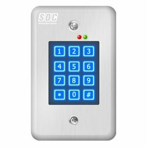 SDC EntryCheck 918 Digital Keypad - Mechanical Key - 500 Users - 24 V DC 918U