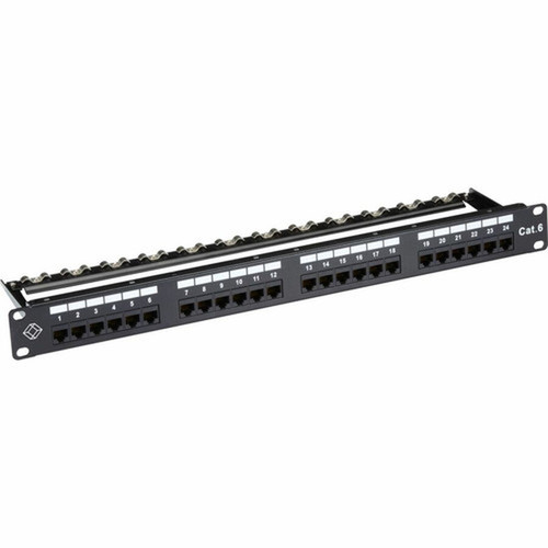 Black Box GigaTrue CAT6 Patch Panel - 1U Unshielded 24-Port - 24 Ports - 24 x RJ-45 - 1U High - TAA Compliant JPM610A-R9