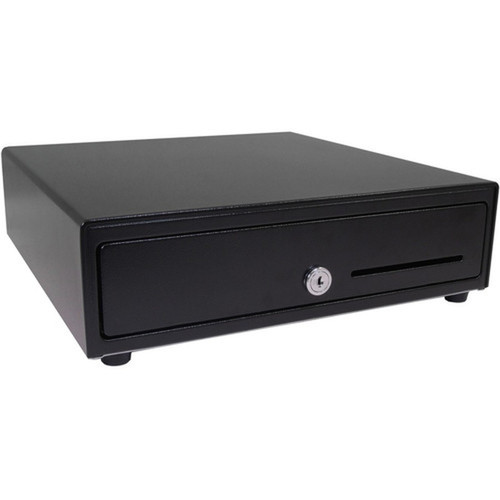 apg Genesis Cash Drawer - 4 Bill - 4 Coin - Stainless Steel Plastic - Black - 393 9982 mm Height x 1310 33274 mm Width x VB320-BL1313-B27-435