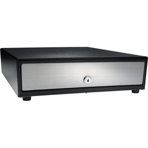 apg Genesis Cash Drawer - 4 Bill - 5 CoinPrinter Driven - Stainless Steel - Black - 402 102 mm Height x 1382 351 mm Width x VS320-BL1416