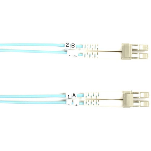 Black Box Fiber Optic Duplex Patch Network Cable - 32 ft Fiber Optic Network Cable for Transceiver Network Device - First End 2 x - FO10G-001M-LCLC
