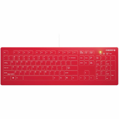 Active Key AK-C8112 Medical Keyboard - Cable Connectivity - USB Type A Interface - English US - MembraneScissor Keyswitch - Red AK-C8112-US-WRUS