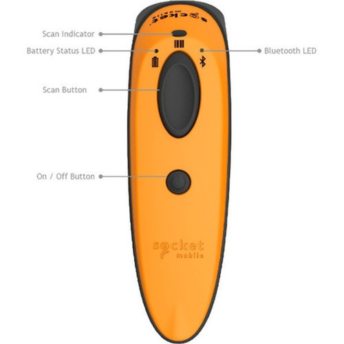 Socket Mobile DuraScan D700 Handheld Barcode Scanner - Wireless Connectivity - 20 508 mm Scan Distance - 1D - Imager - Bluetooth CX3737-2389