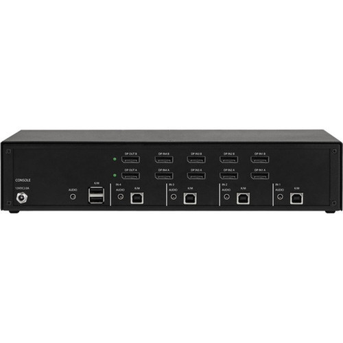 Black Box Secure NIAP 40 Certified KVM Switch - DisplayPort - 2 Computers - 4 Local Users - 4K - 3840 x 2160 - 6 x USB - Desktop KVS4-2004V