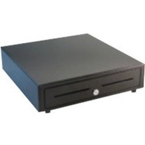 apg Vasario Series Cash Drawer - 5 Bill - 5 Coin - 2 Media SlotPrinter Driven - Black - 430 10922 mm Height x 1620 41148 mm VB420-BL1616