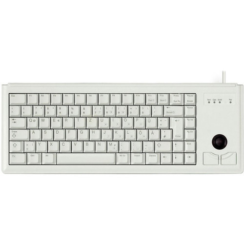CHERRY COMPACT USB KEYBOARD - Cable Connectivity - USB Interface - 83 Key - English US - Trackball - ML Keyswitch - Light Gray - TAA G84-4420LUBEU-0