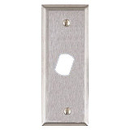 Alarm Controls RP-25 Narrow Front Faceplate - 1 x Sockets - Stainless Steel RP-25