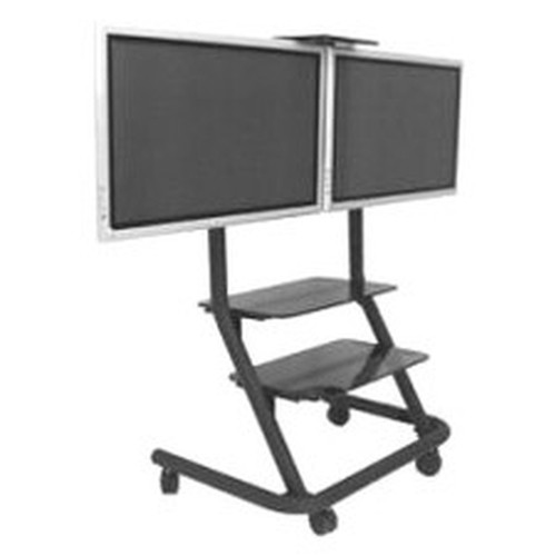 Chief PPD-2000 Dual Display Video Conferencing Cart - 9072 kg Load Capacity - Flat Panel Display Type Supported - Black PPD2000