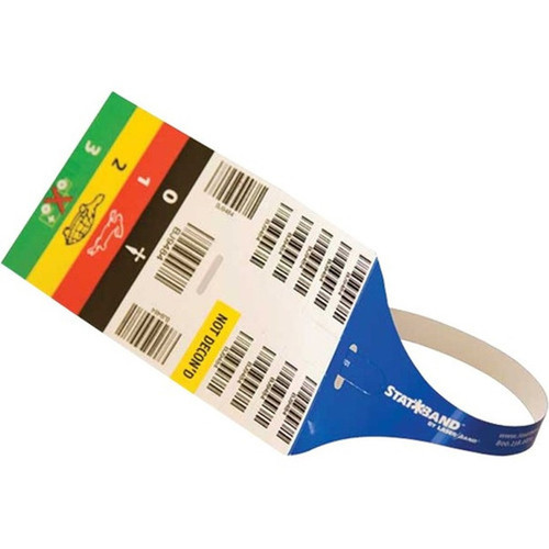 Zebra StatBand - 1 14 Width x 19 12 Length - Permanent Adhesive - Rectangle - Polyester - 250  Case - Water Resistant - Adhesive SB-EMS