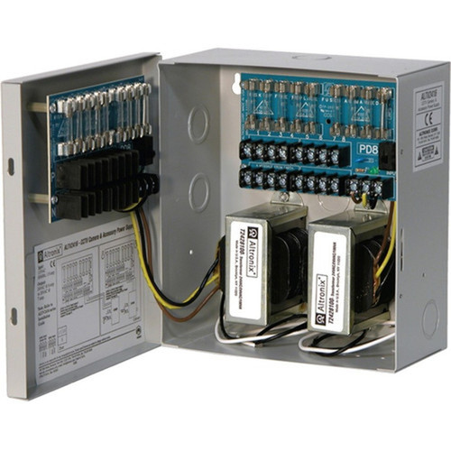 Altronix 16 Fused Outputs CCTV Power Supply 24VAC  8A or 28VAC  7A - Wall Mount - 220 V AC Input - 24 V AC 28 V AC Output - 200 W ALTV2416220