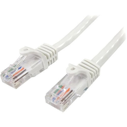 StarTechcom_5ft_White_Snagless_Cat5e_UTP_Patch_Cable_-_Category_5e_-_5_ft_-_1_x_RJ-45_Male_Network_-_1_x_RJ-45_Male_Network_-_White_45PATCH5WH