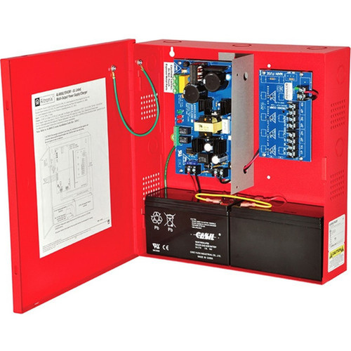 Altronix 4 PTC Outputs Power SupplyCharger 12VDC  4A or 24VDC  3A Red Encl  Xfmr - Wall Mount - 110 V AC Input - 12 V DC 24 V AL400ULPD4CBR