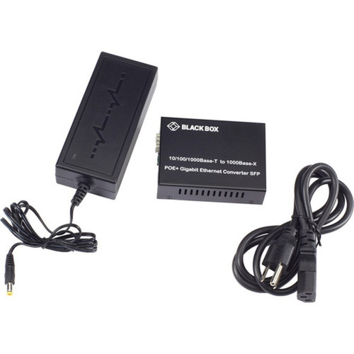 Black Box Pure Networking TransceiverMedia Converter - Network RJ-45 - 1x PoE RJ-45 Ports - Single-mode Multi-mode - Gigabit - LGC215A-R2