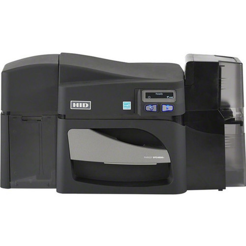 Fargo DTC4500E Single Sided Desktop Dye SublimationThermal Transfer Printer - Monochrome - Card Print - Fast Ethernet - USB - LCD - - 55020