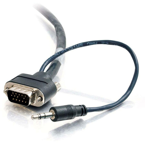 C2G 40175 Audido/Video Cable - 15 ft A/V Cable - Male VGA, Mini-phone Male Audio - Male VGA, Mini-phone Male Audio (Fleet Network)