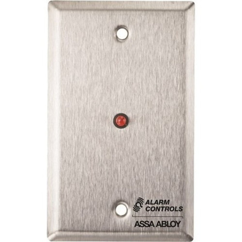 Alarm Controls RP-28 Remote Wall Plate - 1-gang - Stainless Steel RP-28SL