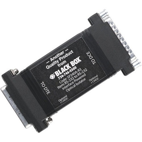 Black Box Opto Isolator - RS-232 DB25 Male to DB25 Female 1152-Kbps - 1 x 25-pin DB-25 RS-232 Serial Male - 1 x 25-pin DB-25 RS-232 SP340A-R3