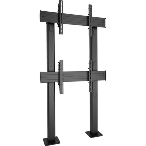 Chief FUSION LBM1X2U Floor Mount for Monitor - Black - TAA Compliant - 2 Displays Supported - 80 Screen Support - 5670 kg Load - x LBM1X2U