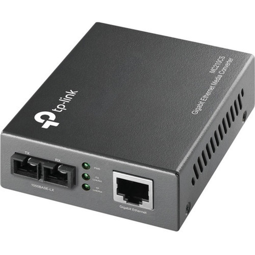 TP-Link MC210CS Gigabit Ethernet Media Converter - 1 x Network RJ-45 - 1 x SC Ports - Single-mode - Gigabit Ethernet - 1000Base-T - MC210CS