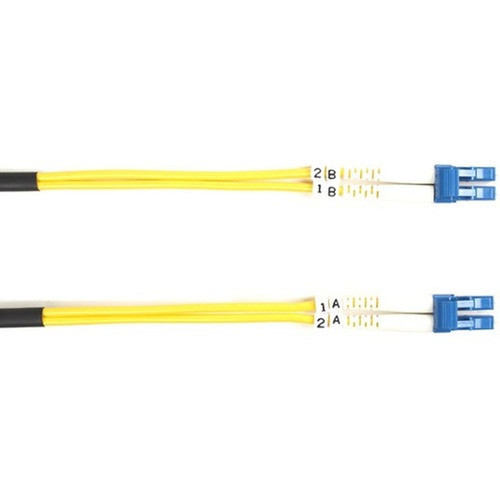 Black Box Fiber Optic Duplex Patch Network Cable - 656 ft Fiber Optic Network Cable for Transceiver Switch Server Network Device - FOSM-020M-LCLC