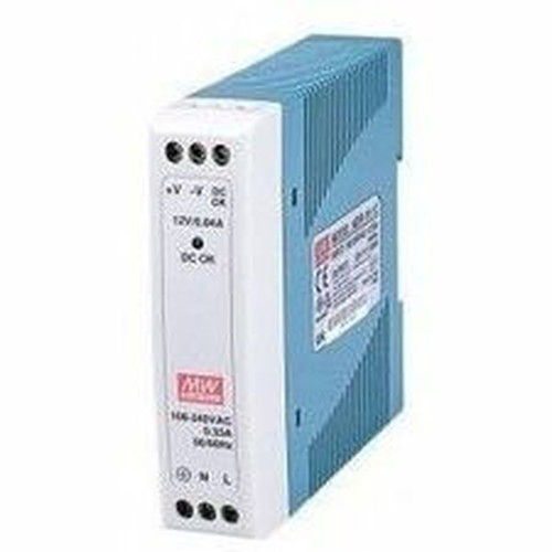 Vivotek 10W Single Output Industrial DIN Rail Power Supply - DIN Rail - 120 V AC 230 V AC Input - 12 V DC Output - 10 W - 1 12V - MDR-10-12
