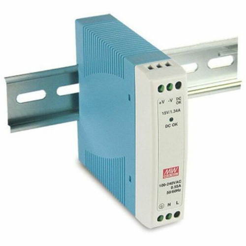Vivotek 10W Single Output Industrial DIN Rail Power Supply - DIN Rail - 120 V AC 230 V AC Input - 12 V DC Output - 10 W - 1 12V - MDR-10-12