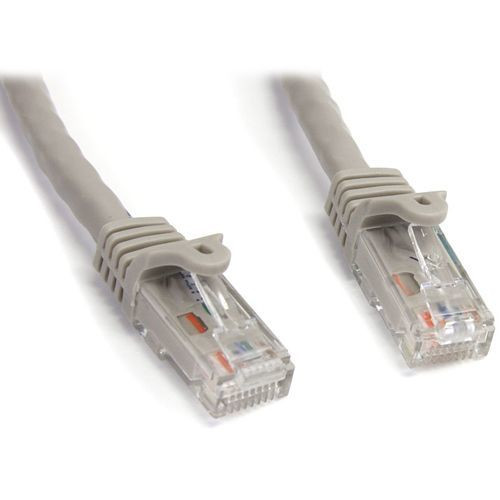 StarTech.com 15 ft Gray Snagless Cat6 UTP Patch Cable - Category 6 - 15 ft - 1 x RJ-45 Male Network - 1 x RJ-45 Male Network - Gray (Fleet Network)