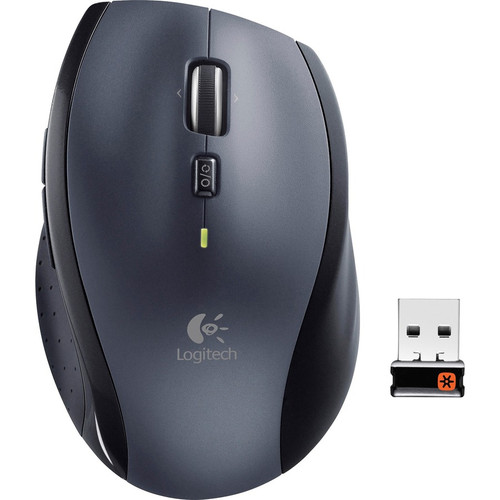 Logitech M705 Marathon Wireless Laser Mouse - Laser - Wireless - 2.40 GHz - Silver - 1 Pack - USB - 1000 dpi - Scroll Wheel - 8 - Only (Fleet Network)