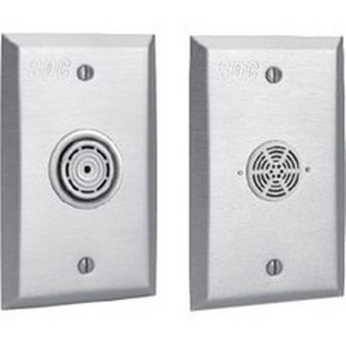 SDC Alarm Station 1-Gang SS Buzzer 1224VDC - 24 V DC - Audible - Wall Mountable Frame Mount - Stainless Steel 400U-RMB