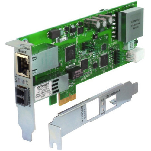 Transition Networks PCIe Gigabit Ethernet Fiber Network Interface Card With PoE - PCI Express 21 x1 - 2 Ports - 1 - 1 x SC Ports N-GXE-POE-SC-01S