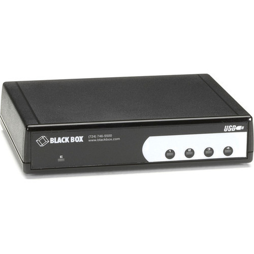 Black Box 4-Port USB to RS232 Converter DB9 - USB 11 - 4 x Number of Serial Ports External - 10 x Number of USB Ports IC1027A