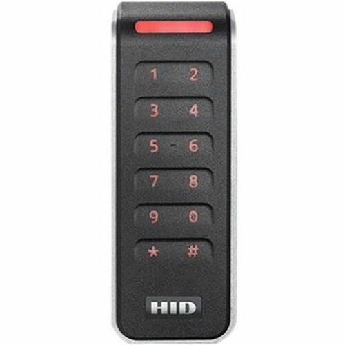HID Signo 20K Card ReaderKeypad Access Device - Black Silver Door Outdoor Indoor - Proximity Key Code - 394 100 mm Operating 20KTKS-00-0002BP