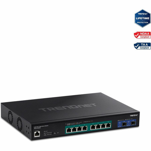 TRENDnet 10-Port Multi-Gig Web Smart PoE Switch - 10 Ports - Manageable - 25 Gigabit Ethernet 10 Gigabit Ethernet - 25GBase-T - - TPE-3102WS