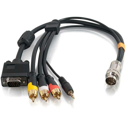C2G 15ft RapidRun HD15  35mm  Composite Video  Stereo Audio Flying Lead - 15 ft CompositeMini-phoneProprietaryVGA AV Cable - 60018