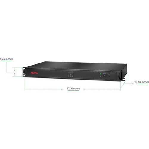 APC by Schneider Electric Smart-UPS 500VA Rack-mountable UPS - 1U Rack-mountable - AVR - 5 Hour Recharge - 120 V Input - 120 V AC - - SC500RM1U