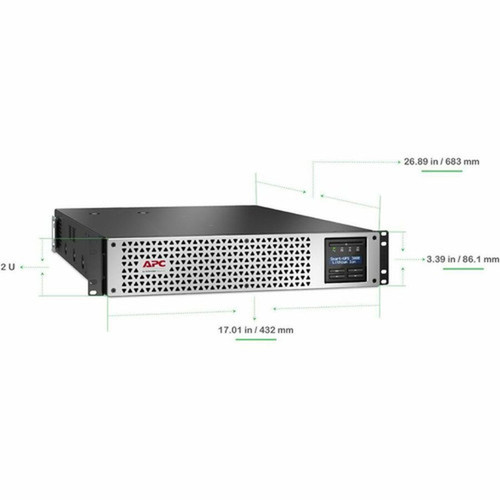 APC by Schneider Electric Smart-UPS 3kVA Rack-mountable UPS - 2U Rack-mountable - AVR - 2 Hour Recharge - 530 Minute Stand-by - 120 V SMTL3KRM2UCL