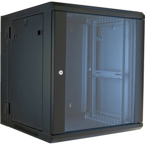 VMP 19 Hinged Wall Equipment Rack Enclosure - 12 Spaces - 12U Rack Height x 19 48260 mm Rack Width - Wall Mountable - Black - - ERWEN-12E