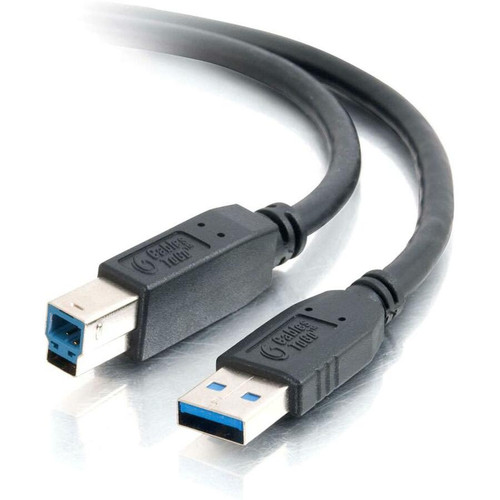 C2G 54174 USB Cable Adapter - 6.6 ft USB Data Transfer Cable - Type A Male USB - Type B Male USB - Shielding - Black (Fleet Network)