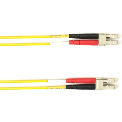 Black Box Fiber Optic Duplex Patch Network Cable - 65 ft Fiber Optic Network Cable for Network Device - First End 2 x LC Network - - FOLZHSM-002M-LCLC-YL