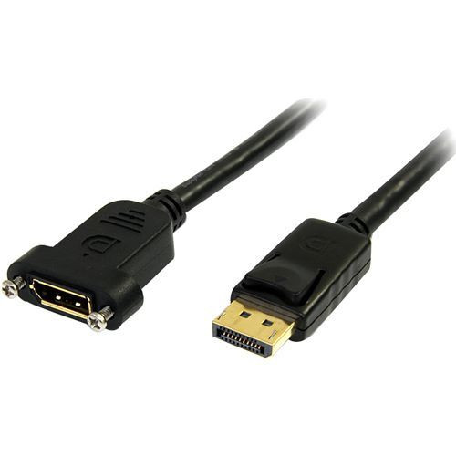 StarTech.com 3 ft 20 pin DisplayPort Extension Panel Mount Cable - M/F - DisplayPort Male Digital Audio/Video - DisplayPort Female - - (Fleet Network)