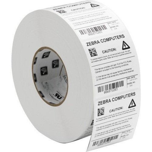 Zebra Z-Ultimate 4000T Multipurpose Label - 4 Width x 4 Length - Permanent Adhesive - Square - Thermal Transfer - White - Polyester 10023062